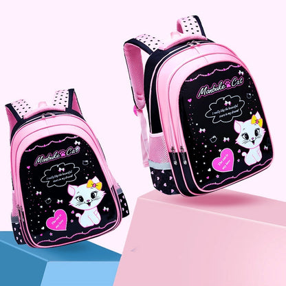 Kids Cat Print School Backpack | Small & Large with Bundle Options