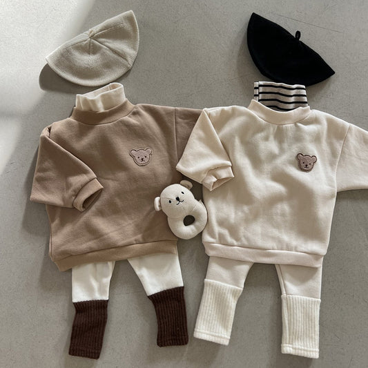 Baby & Toddler Velvet Pullover Sweatshirt | Warm Round Neck Top
