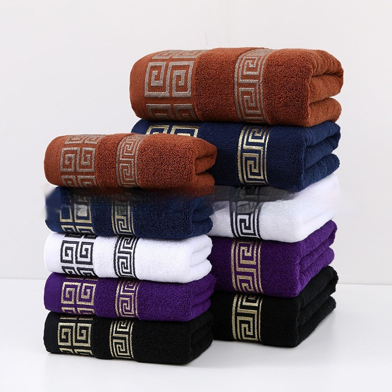 Pure Cotton Satin Border Bath & Beach Towel | Sets of 2, 3 or 4 | 5 Colours