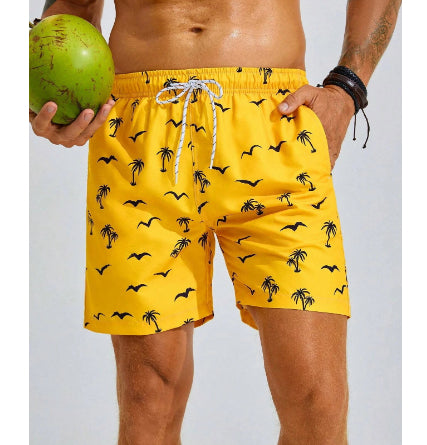 Men's Printed Beach Shorts | Hawaiian Casual Mesh Polyester S-5XL