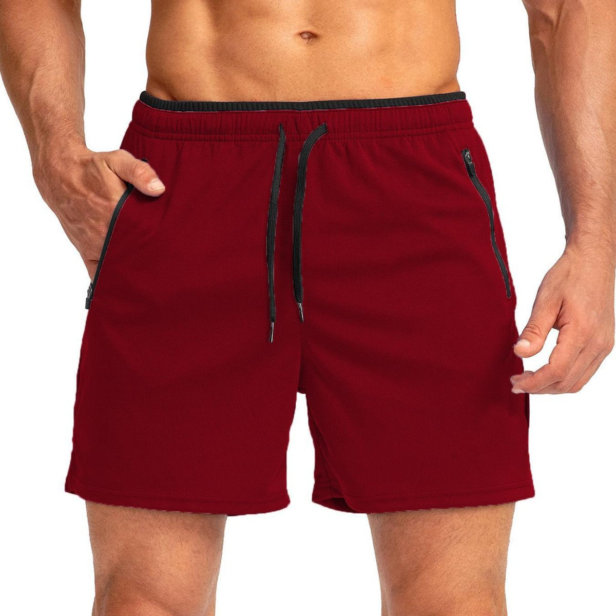 Men's Quick-Dry Running Shorts | Belt & Zipper Pocket Lightweight S-3XL