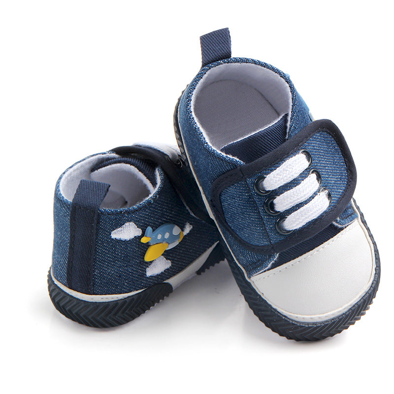Baby Cartoon Canvas Walking Shoes | Anti-Slip First Walkers 11-13cm