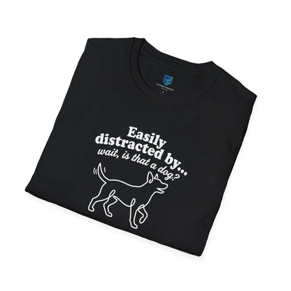 'Easily Distracted By…wait, is that a dog?' Cartoon Dog Graphic Tee