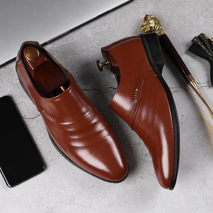 Men's Pointed Toe Casual Shoes | Glossy & Mesh | EU 38-48