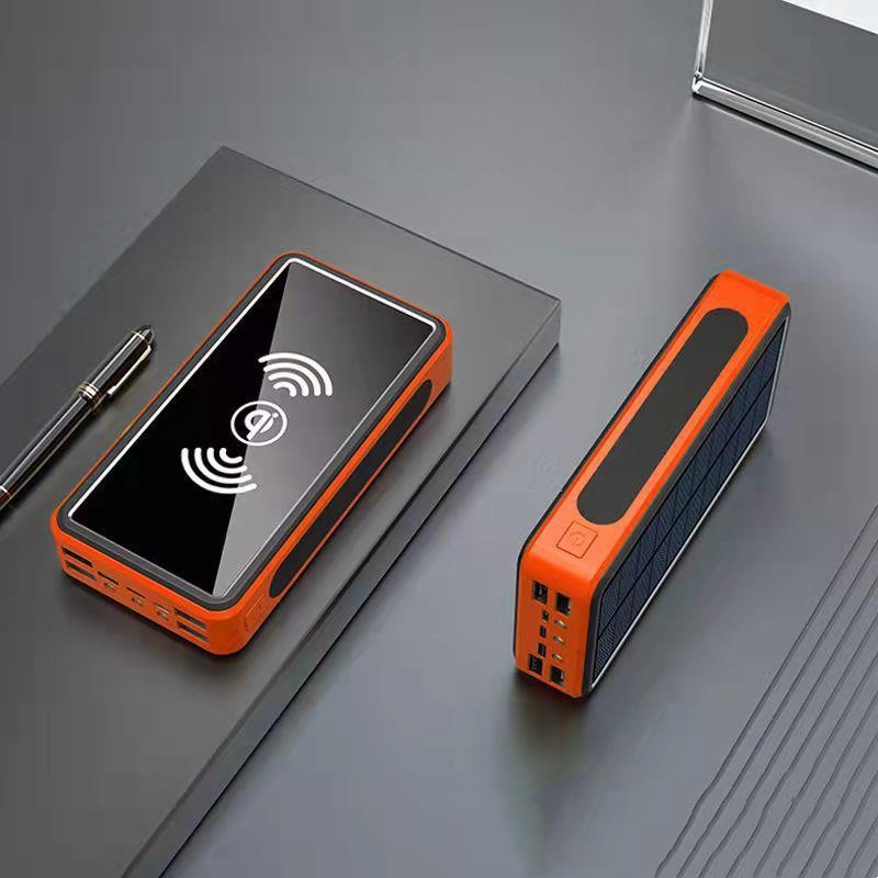 Outdoor Solar Power Bank – Wireless & Fast Charging 50000mAh, 80000mAh & 100000mAh with Flashlight