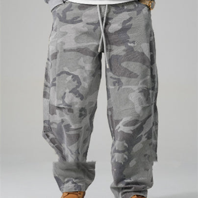 Men's Cotton Camouflage Work Trousers – Heavy-Duty Cargo Pants