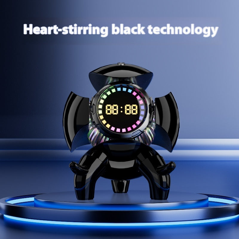 Mech Monster Bluetooth Speaker with Clock & RGB Light