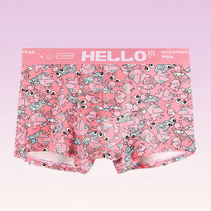 Men's Ice Silk Novelty Boxer Briefs – Cool Mid-Waist 6 Fun Designs
