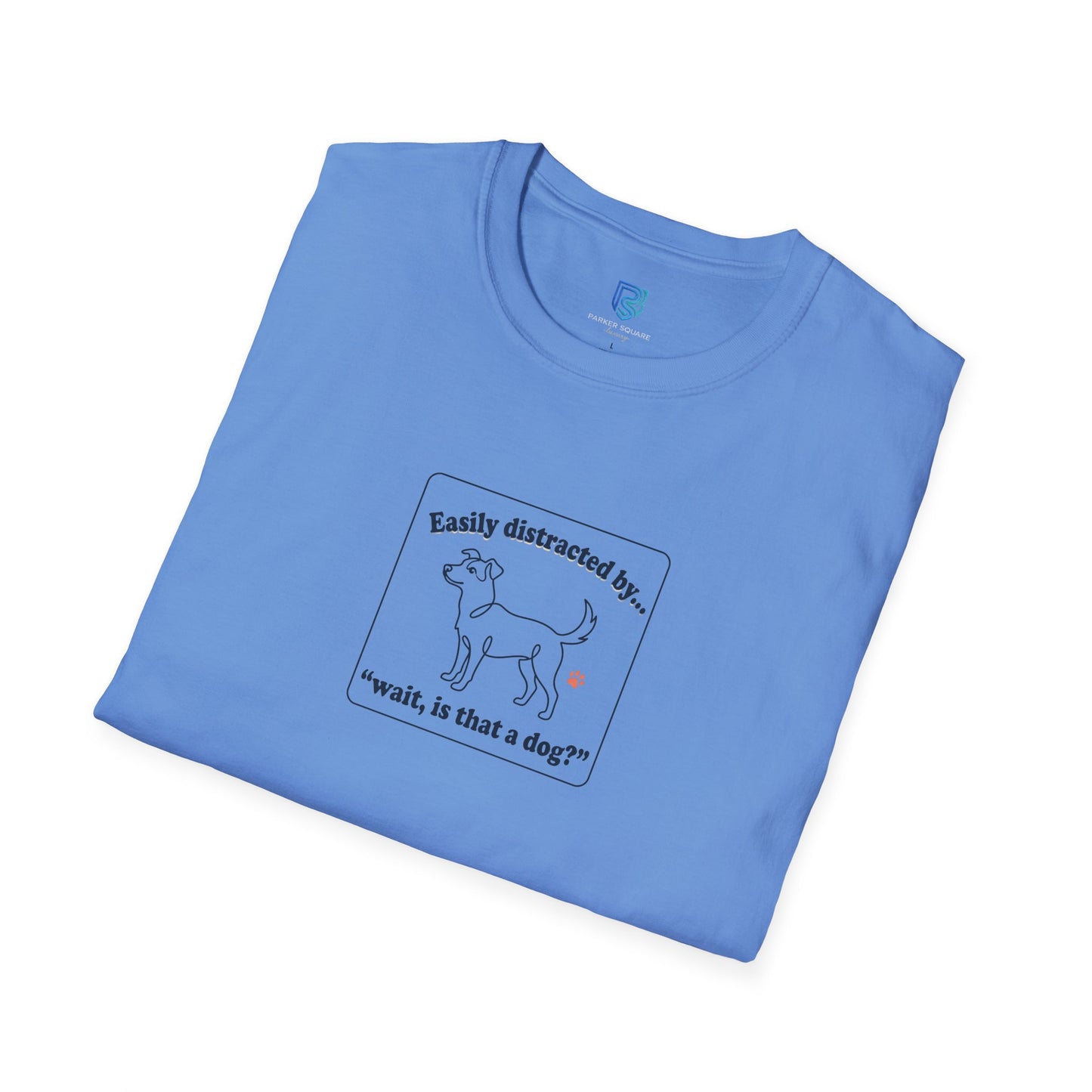 'Easily Distracted By…wait, is that a dog?' Cartoon Dog Graphic Tee