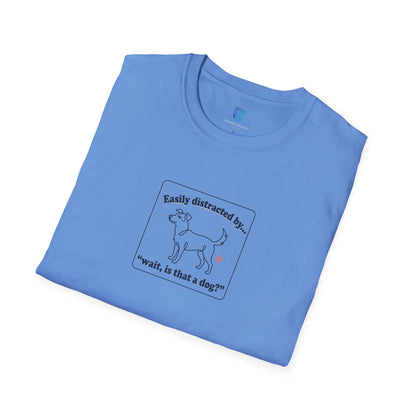 'Easily Distracted By…wait, is that a dog?' Cartoon Dog Graphic Tee