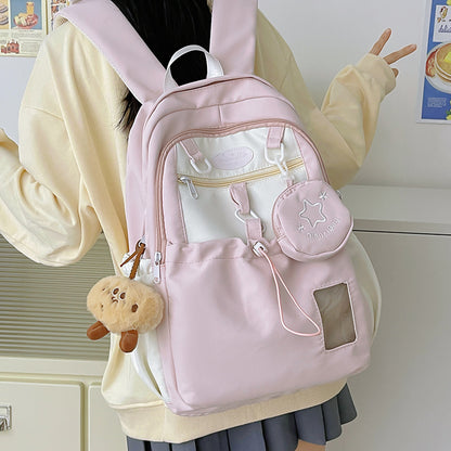 Girls Nylon School Backpack – 5 Colours, Standard & Pendant