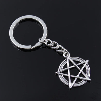Five-Pointed Star Symbol Alloy Keyring | European Style