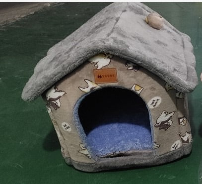 Foldable Enclosed Pet Cave Bed – Warm Kennel for Dogs & Cats | 13 Designs | S, M & L