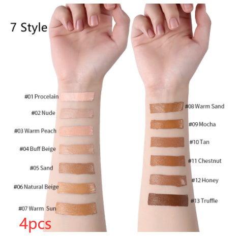 Oil-Control Liquid Foundation & Concealer – 13 Shades, Multi-Pack