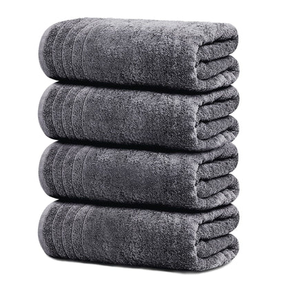 Cotton Jacquard Towel | Soft & Absorbent | 3 Sizes | White, Dark & Light Gray