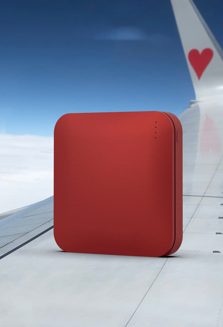 Ultra-Slim Square Alloy Power Bank – 8000mAh & 16000mAh Red, Black & Green