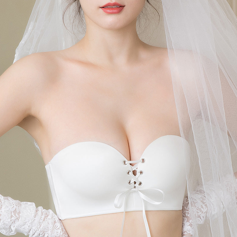 Women's Strapless Gathering Bra | 3/4 Cup 5 Colours Sizes 32-38