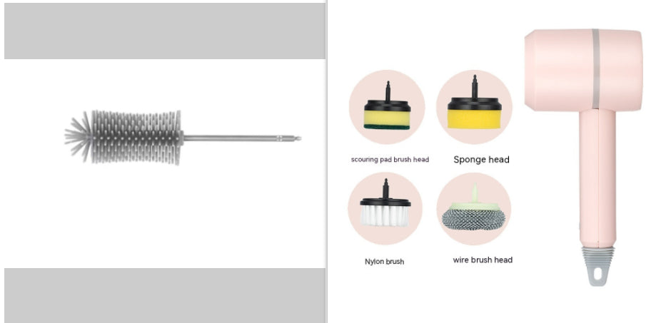 Electric Spin Scrubber Brush — USB Rechargeable Power Cleaning Brush with Interchangeable Heads