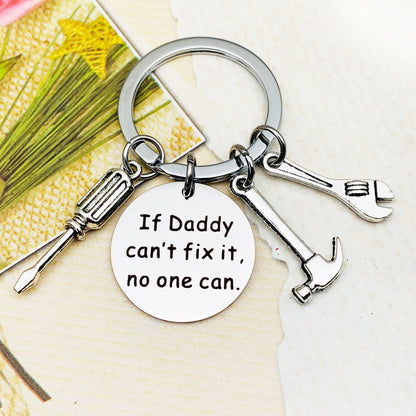 Personalised Message Metal Keyring | Dad, Papa, Grandpa
