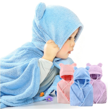 Baby Hooded Bath Towel | Soft Multifunctional Baby Wrap 65x110cm