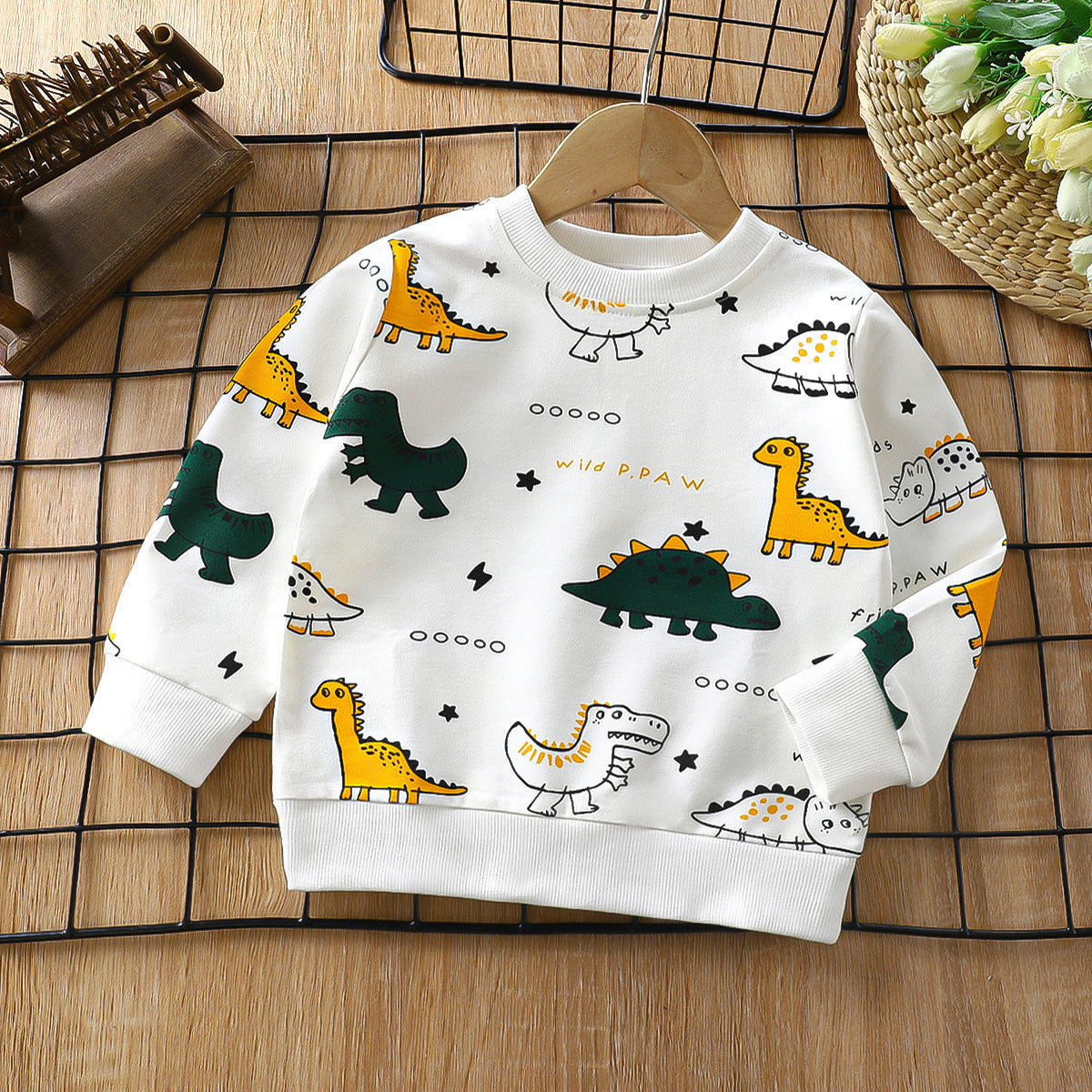 Kids Graphic Print Long Sleeve Cotton T-Shirt – 12 Designs