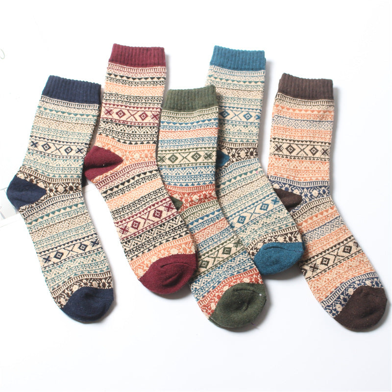 Men’s Rabbit Wool Business Socks 5-Pair Pack – 7 Colour Combos