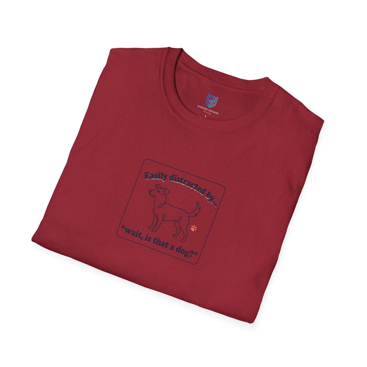 'Easily Distracted By…wait, is that a dog?' Cartoon Dog Graphic Tee