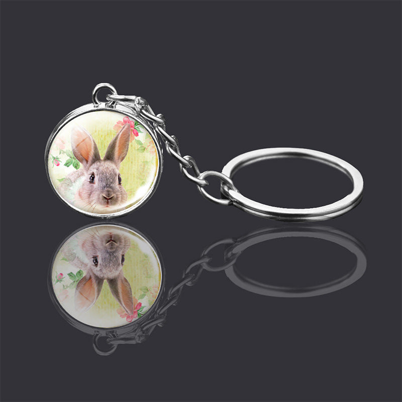 Animal Glass Ball Keychain | Double-Sided Design | 23 Animals