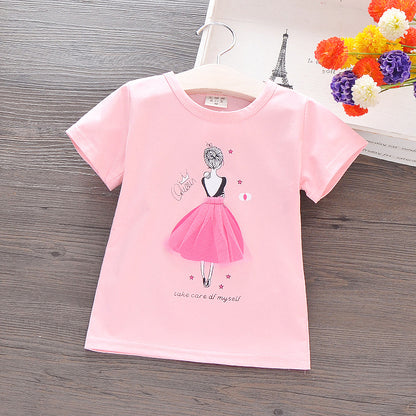 Women’s Cotton Short Sleeve Cartoon Print T-Shirt – 5 Colours