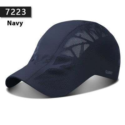 Quick-Dry Polyester Baseball Cap - High Crown Sun Protection