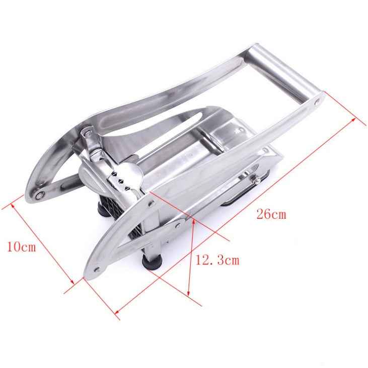 Stainless Steel Potato Cutter & French Fries Slicer – 2-Blade Chopper