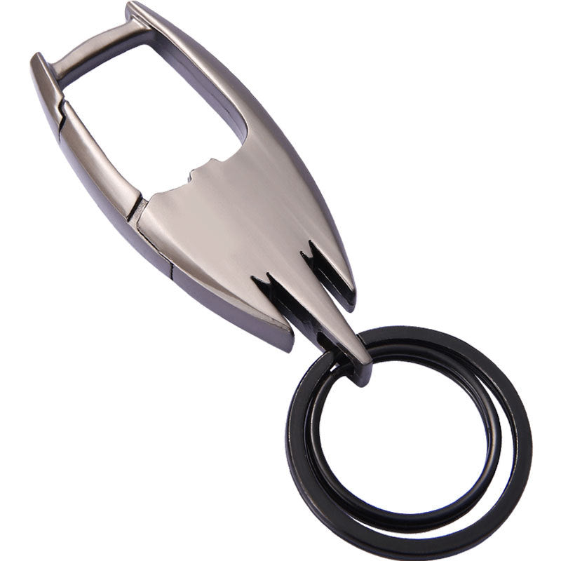 Metal Stainless Steel Key Ring | Slim Car Keychain | Black, Gold & Silver