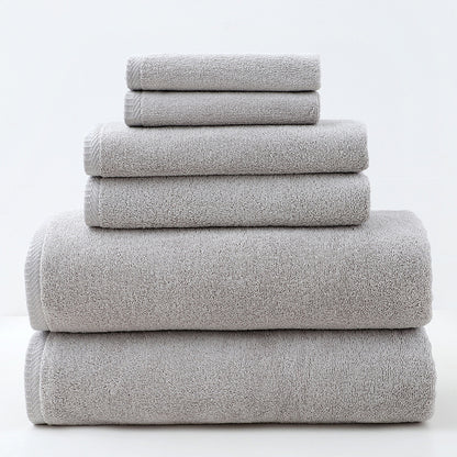 Pure Cotton 6-Piece Towel Set | Bath, Hand & Face Towels | 5 Colours