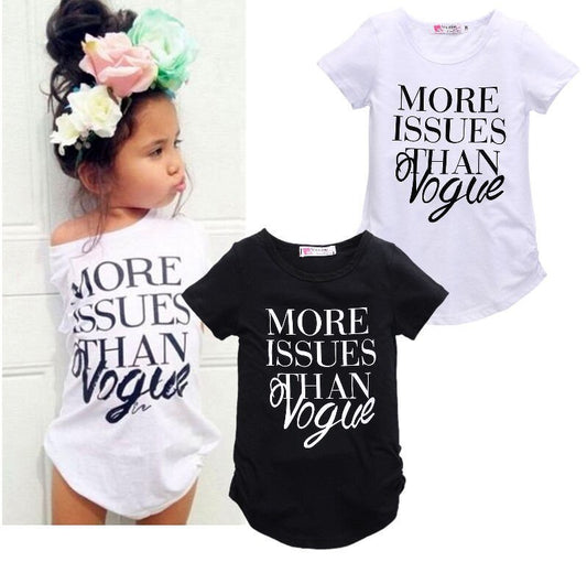 Girls Letter Print Short Sleeve T-Shirt – Classic Summer Top