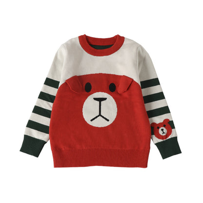 Boys' Fine Knit Cotton Pullover Sweater | Kids Knitwear