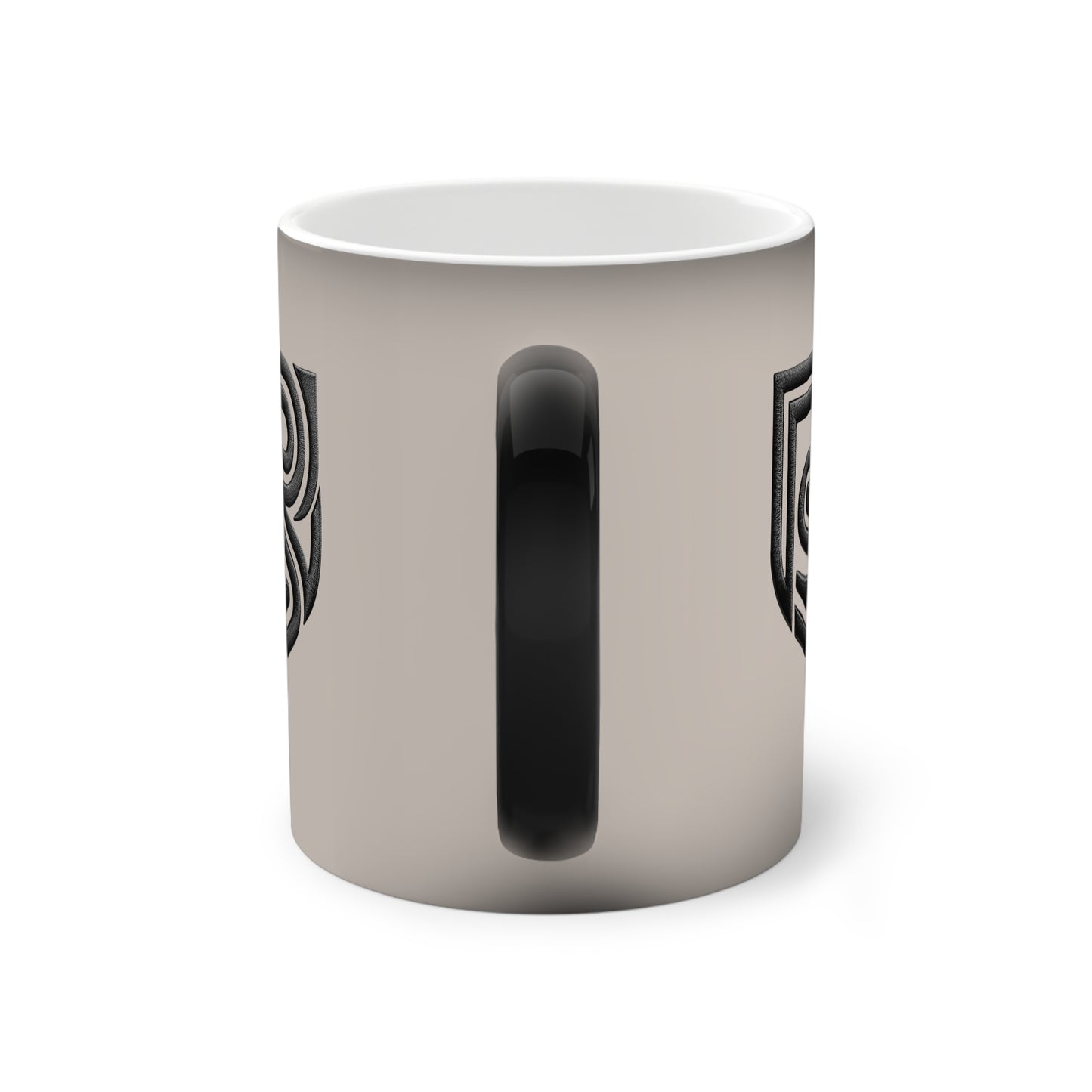 Parker Square Colour-Changing 11oz Mug – Shield Monogram Design
