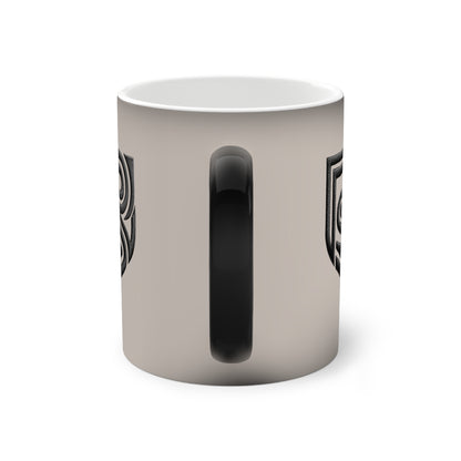 Parker Square Colour-Changing 11oz Mug – Shield Monogram Design