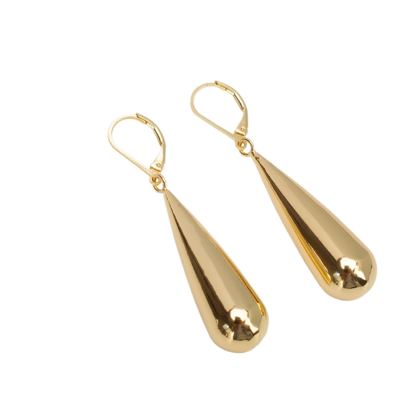 Long Teardrop Drop Earrings | Electroplated Stainless Steel Earrings for Women