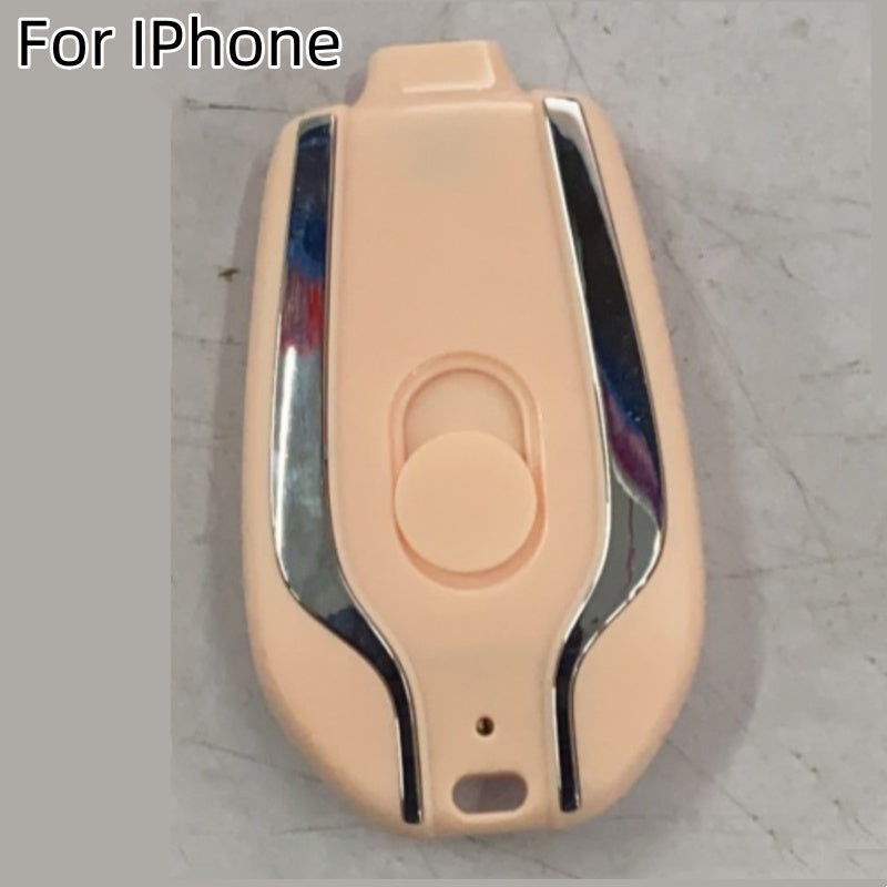 1,500mAh Keychain Emergency Power Bank – Waterproof Carabiner Charger iPhone USB-C Android