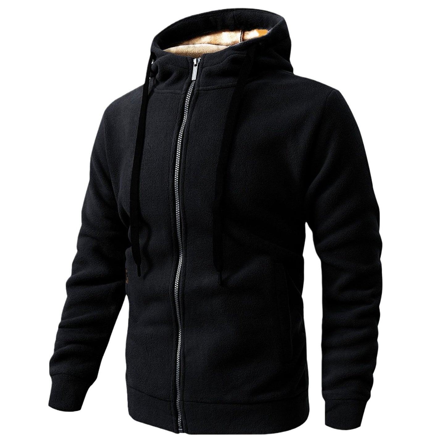 Men's Fleece-Lined Hooded Cardigan Jacket | Casual Outerwear XS–3XL