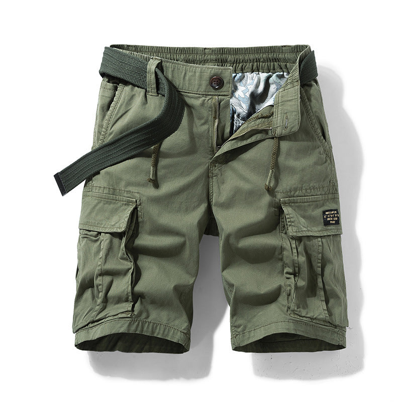 Men's Cotton Cargo Shorts | Multi-Pocket Workwear Loose Straight W29-W40