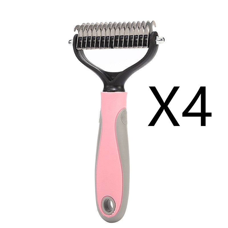 Pet Grooming Brush | Button Hair Removal | Non-Slip | Cats & Dogs