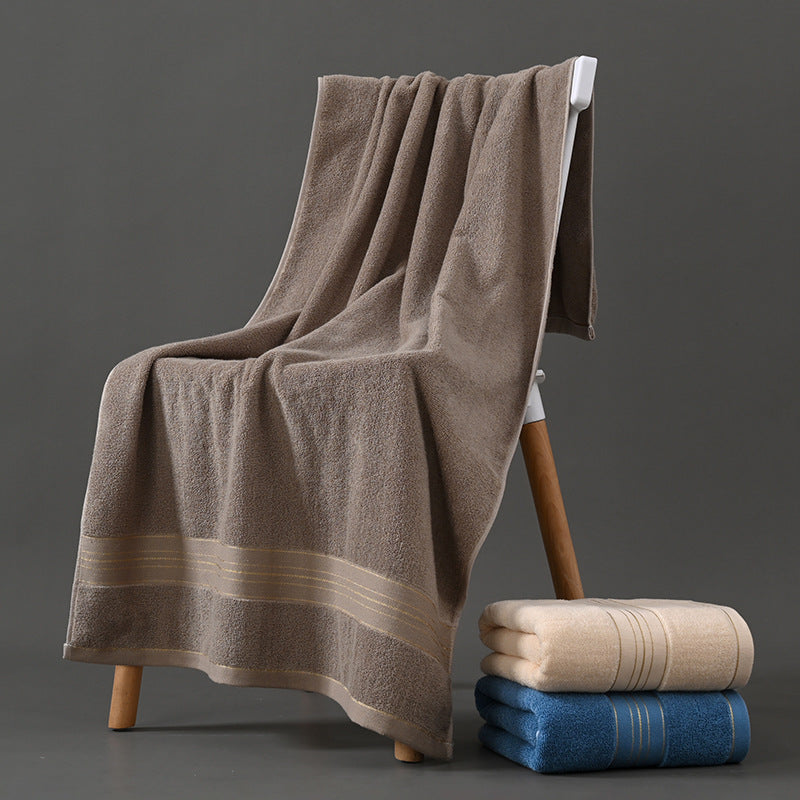 Pure Cotton Bath Towel 70×140cm | Single or Twin Pack | Blue, Yellow & Coffee