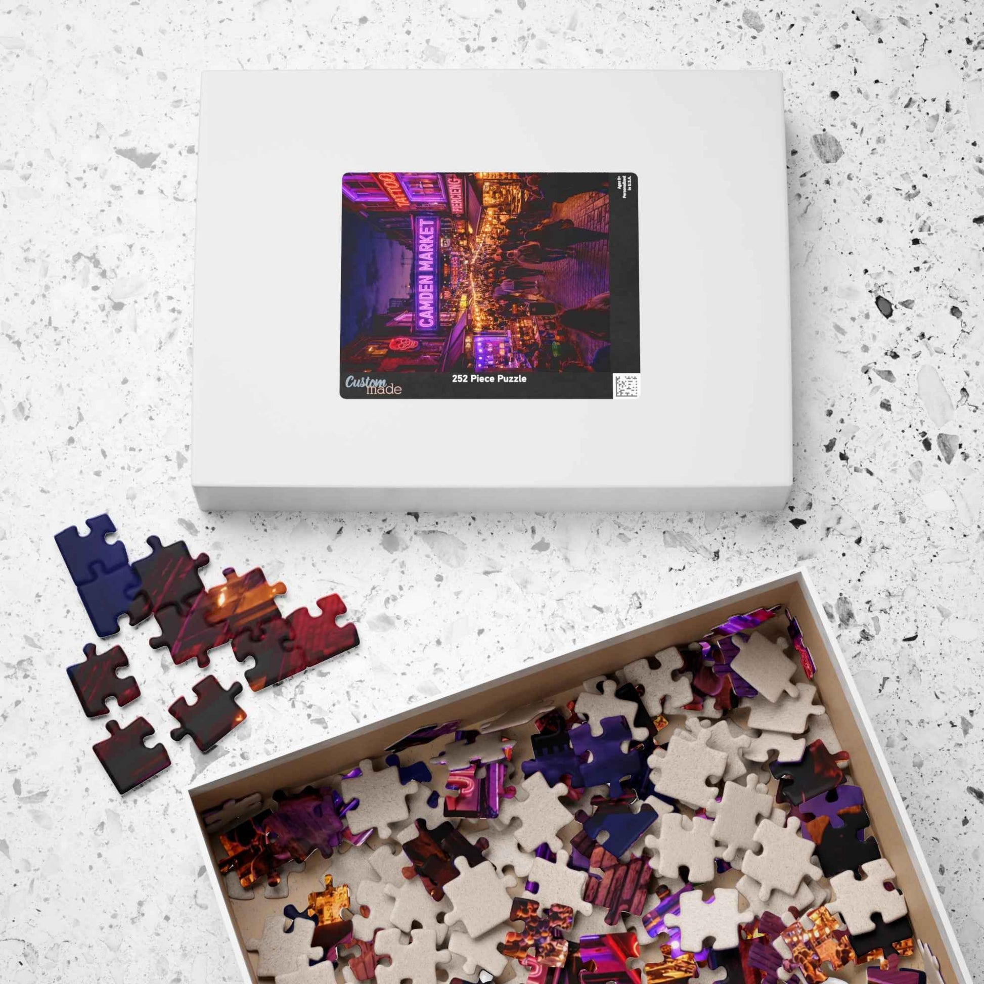 Camden Market Neon Night Jigsaw Puzzle – 110, 252, 520 & 1014 Pieces