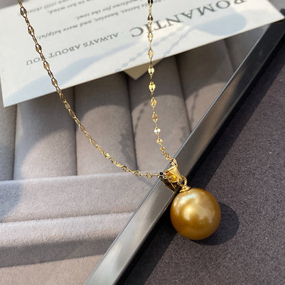 Pearl Clavicle Chain Necklace | Real Gold Plated Minimalist Pearl Necklace for Women
