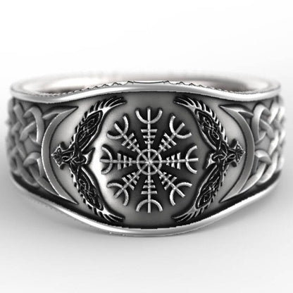 Men's Copper Viking Totem Ring – Norse Mythology Electroplated Band