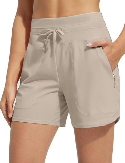 European And American High Waist Yoga Loose Leisure Sports Shorts