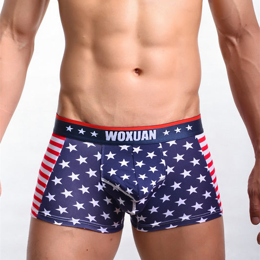 Men's American Flag Boxer Shorts – Cotton-Spandex Stretch Trunks