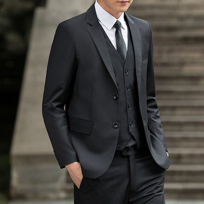 Men's 3-Piece Slim Fit Blazer Suit Set | Coat, Shirt & Trousers – S to 6XL