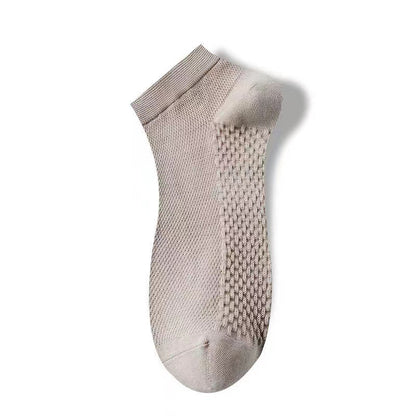 Unisex 100% Cotton Low-Cut Ankle Socks – Breathable Mesh Sole 7 Colours